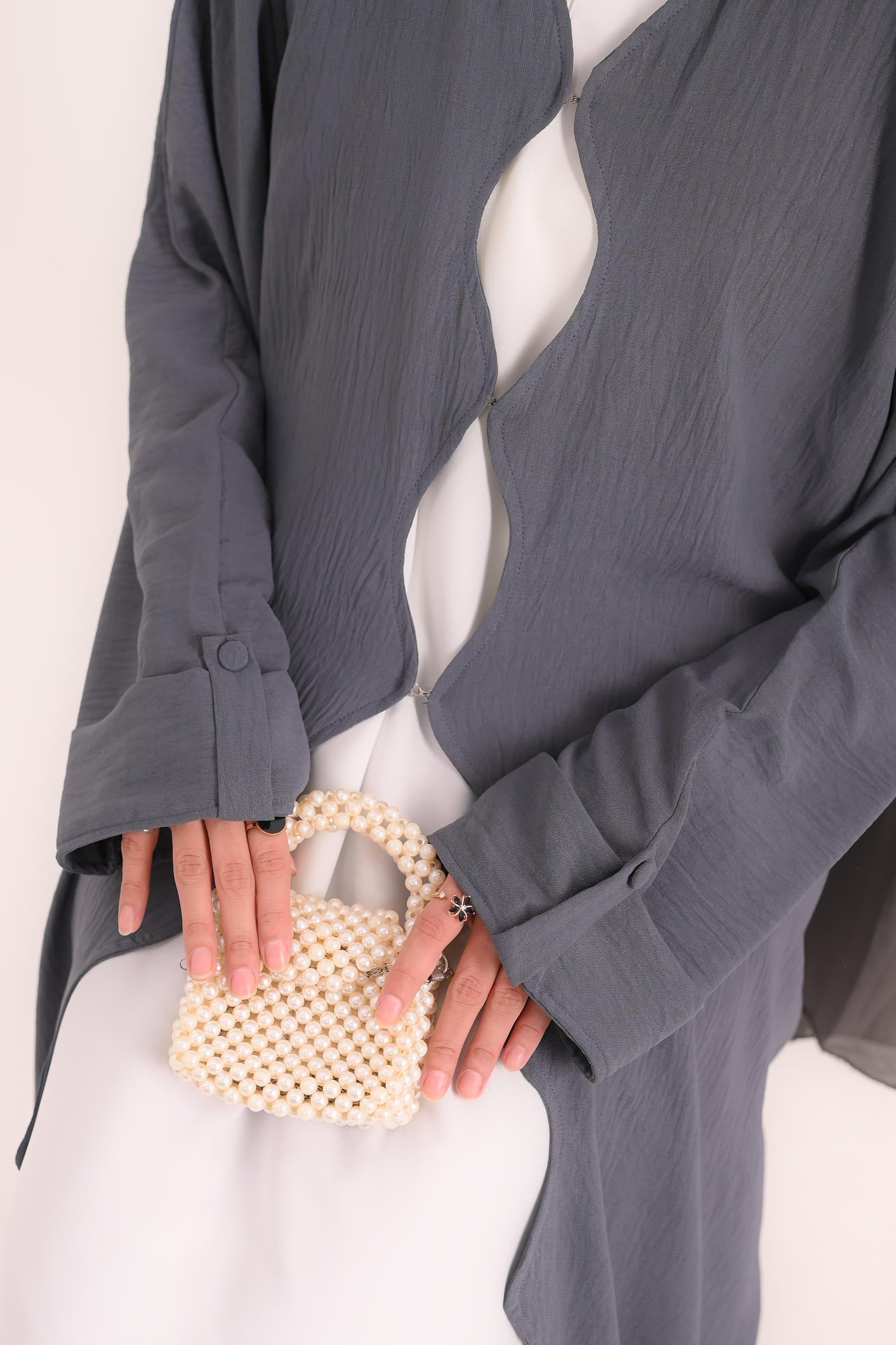 Wave Whisper Kimono- English Grey (Coat Only)