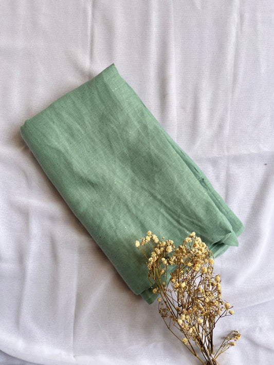 Glitter Studded Lawn Hijab- Tea Green