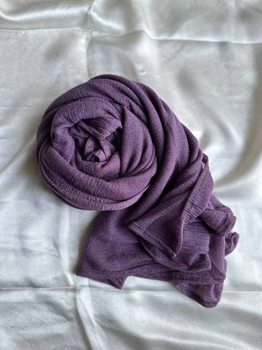 Moonlight Crumple Jersey Hijabs- Pastel Purple