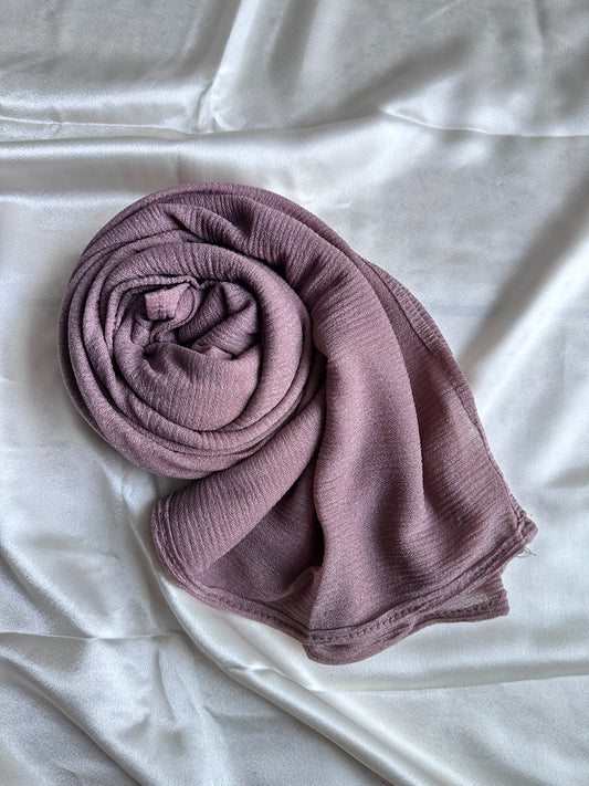 Moonlight Crumpled Jersey Hijabs- Saddle Pink