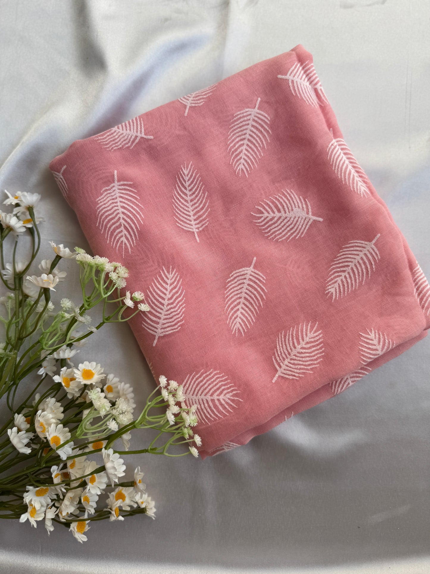 Block Print Feathers- Pink