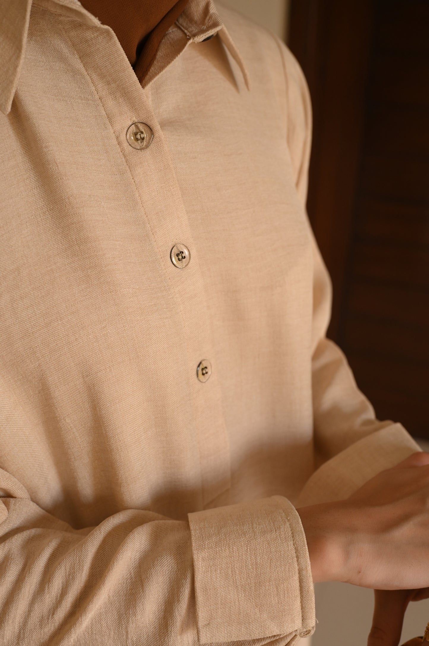 Essence Coord Set- Beige- Crush Linen