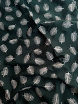 Block Print Feathers- Dark Green