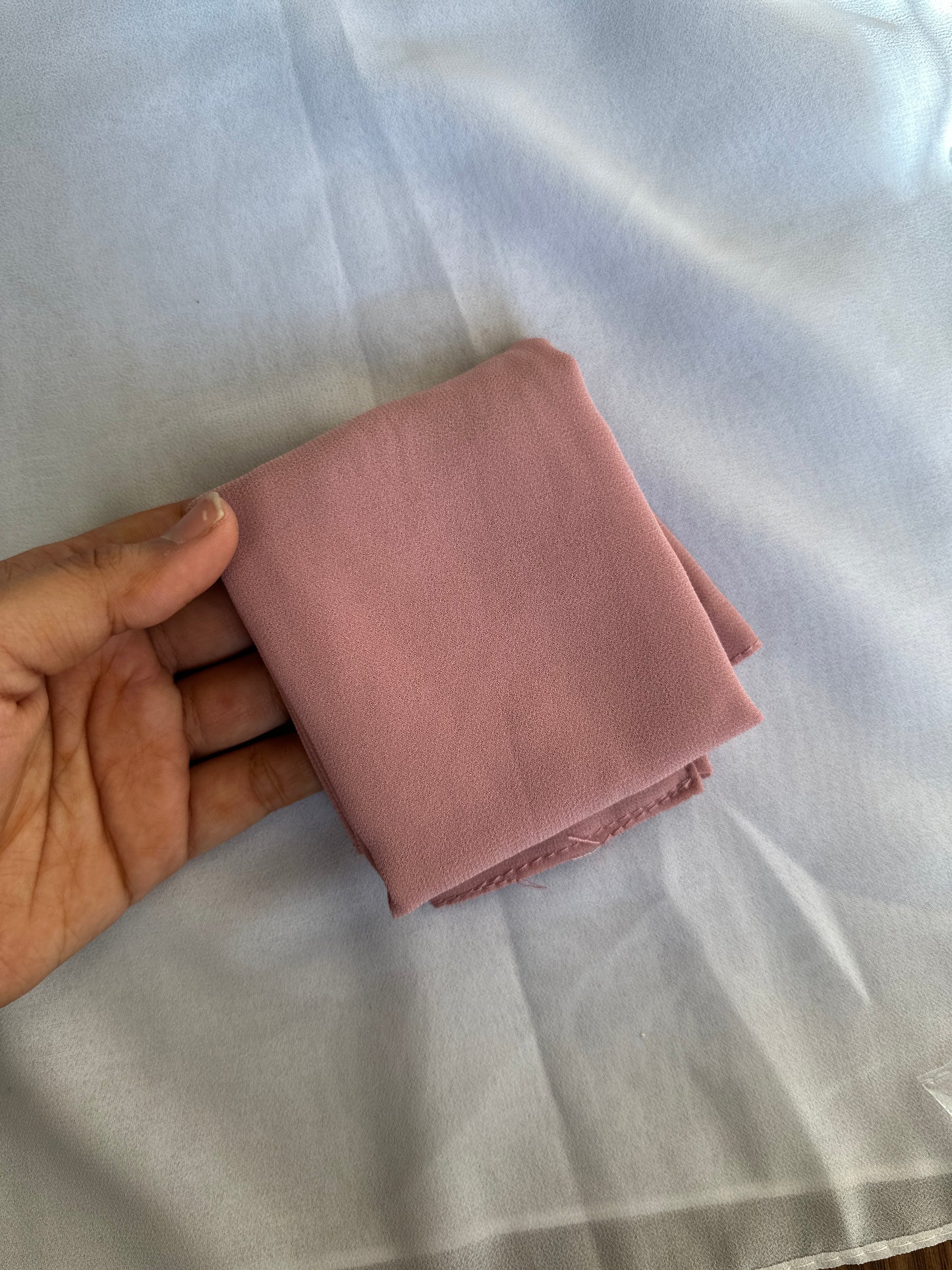 Tie Back Half Niqab- Light Rose