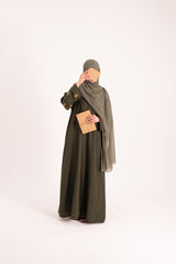 Glorious Olive- Embroidered Abaya