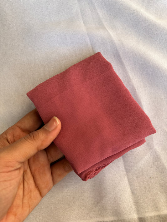 Tie Back Half Niqab- Thulian/ Rouge Pink