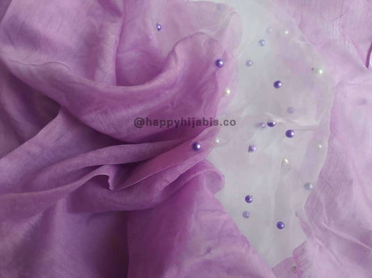 Beaded Organza- Lilac