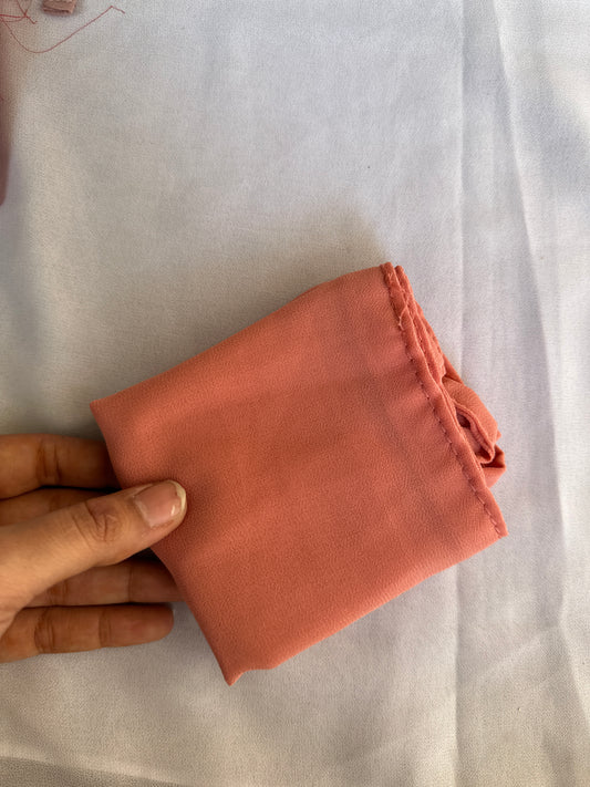 Tie Back Half Niqab- Peachy pink