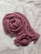 Moonlight Crumpled Jersey Hijabs- Soft Berry
