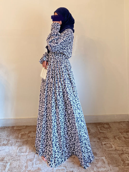 Blue Bloom- Abaya Dress