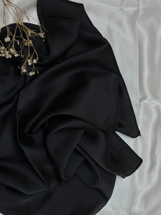 Satan Silk Hijabs- Black