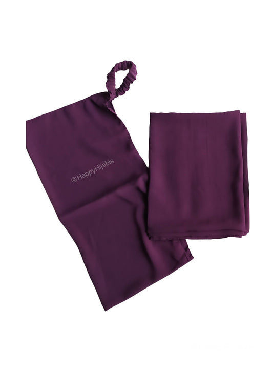 Half Elastic Niqab- Violet Purple