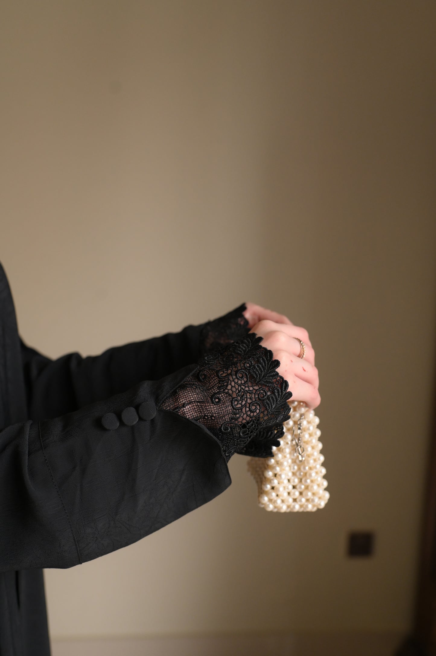 Arwa Luxe Coat Abaya- Black