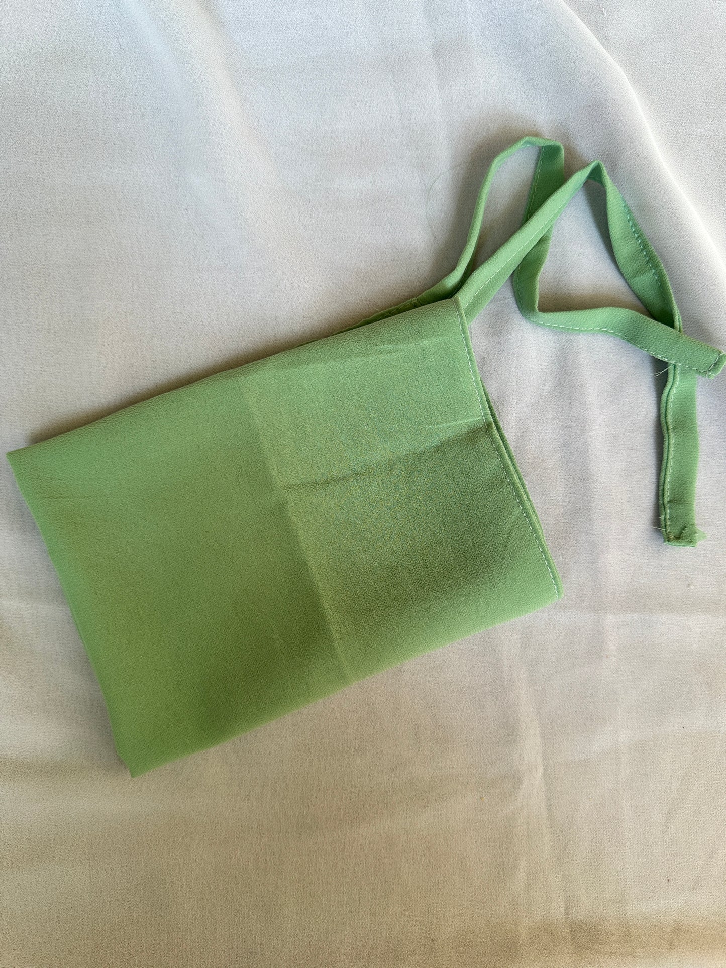 Tie Back Half Niqab- Apple Green