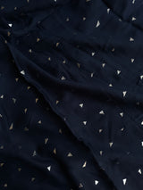 Pyramids Silver Foil Hijabs- Navy Blue