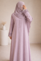 Arwa Luxe Coat Abaya- Lilac