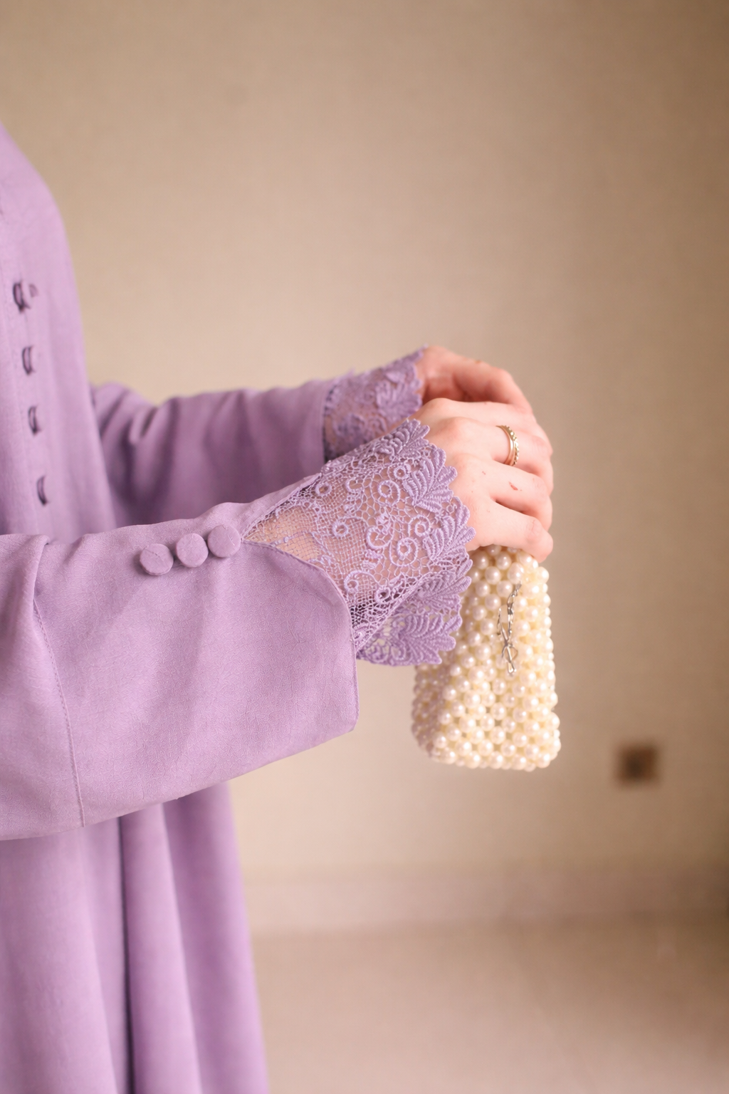 Arwa Luxe Coat Abaya- Lilac