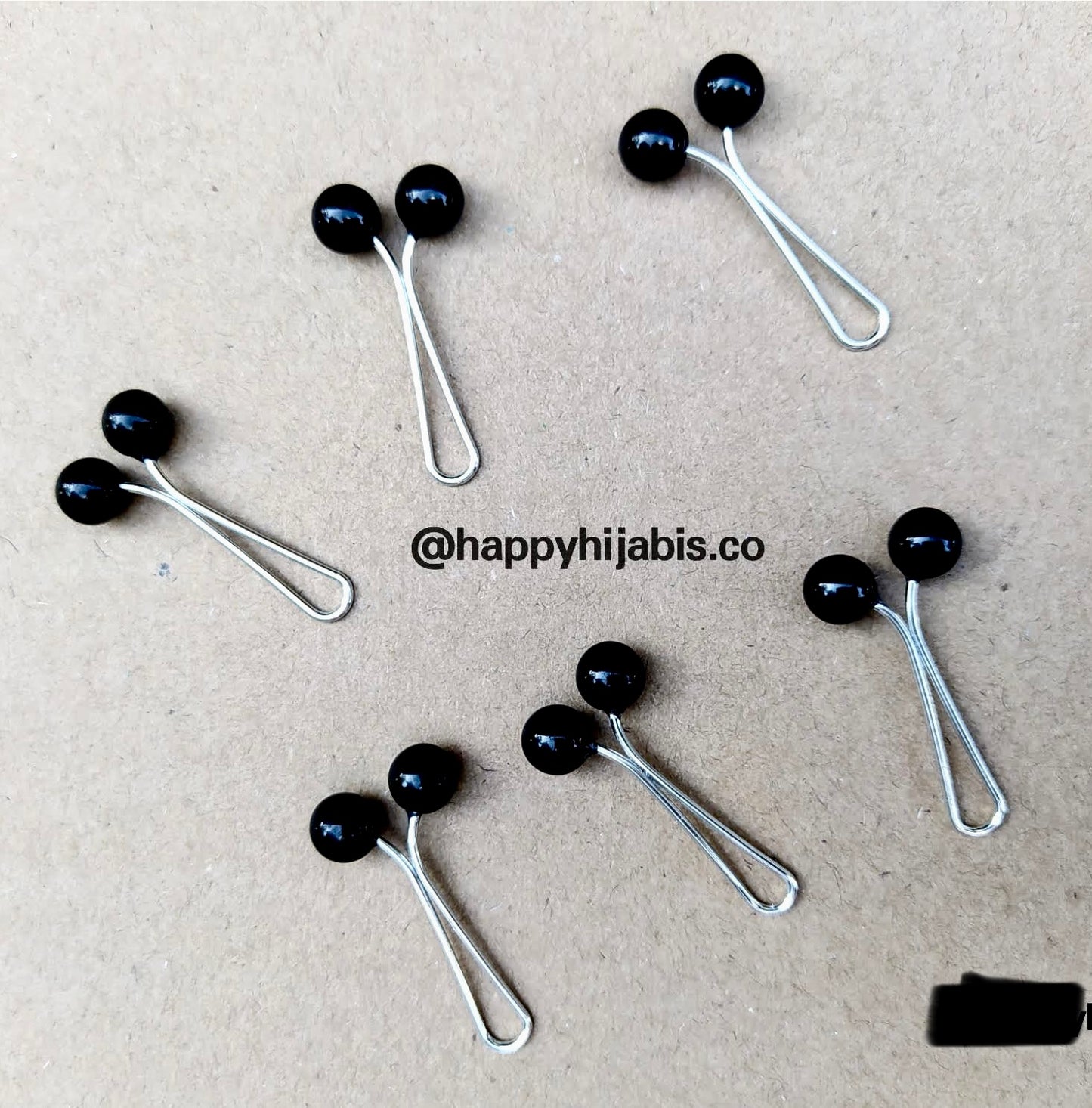 Solid Clip Pins- Black