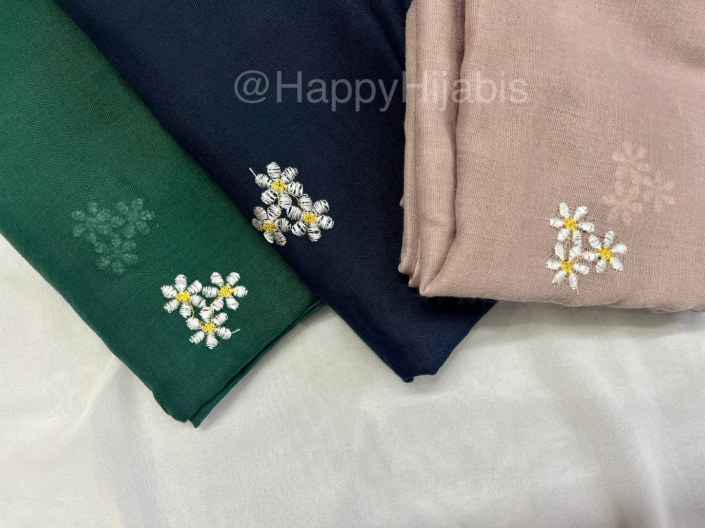 Embroidered Flowers- Pastel