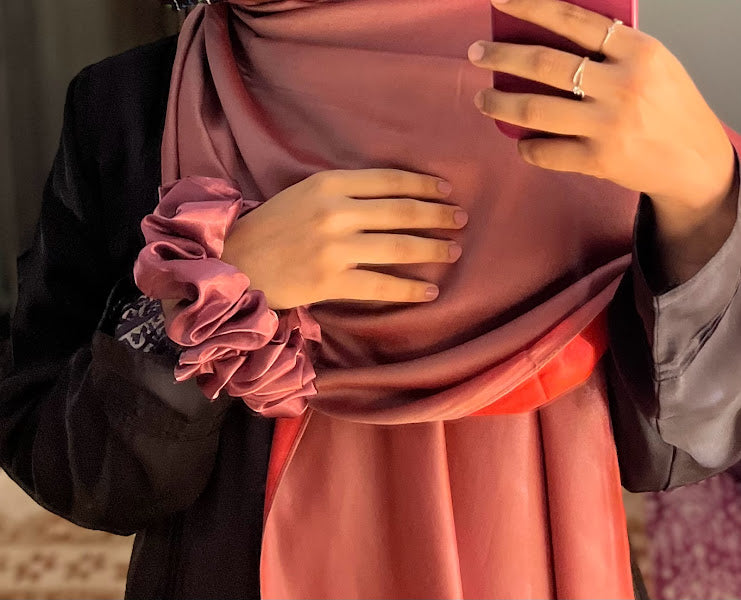 Double-Shaded Satan Silk Hijabs