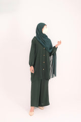 Modest Coord Set- Dark Green