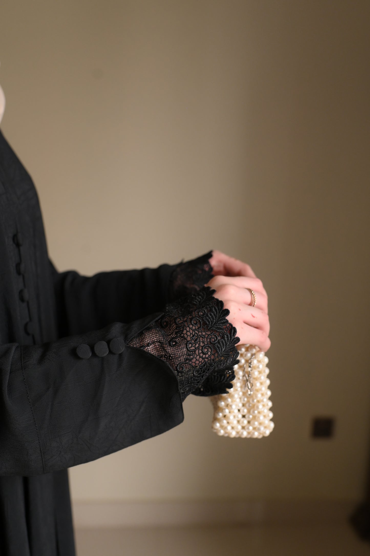 Arwa Luxe Coat Abaya- Black