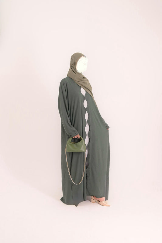 Wave Whisper Kimono- Sage Green (Coat Only)