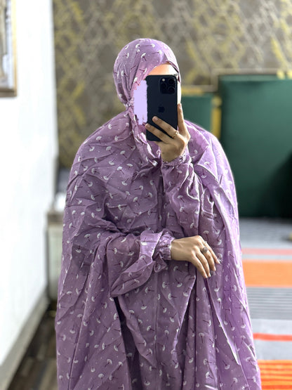 Prayer Gown- Dandelions- Lilac