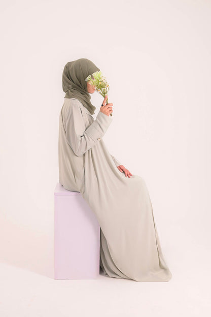 Raha- Bahrain Coat Abaya- Pistachio