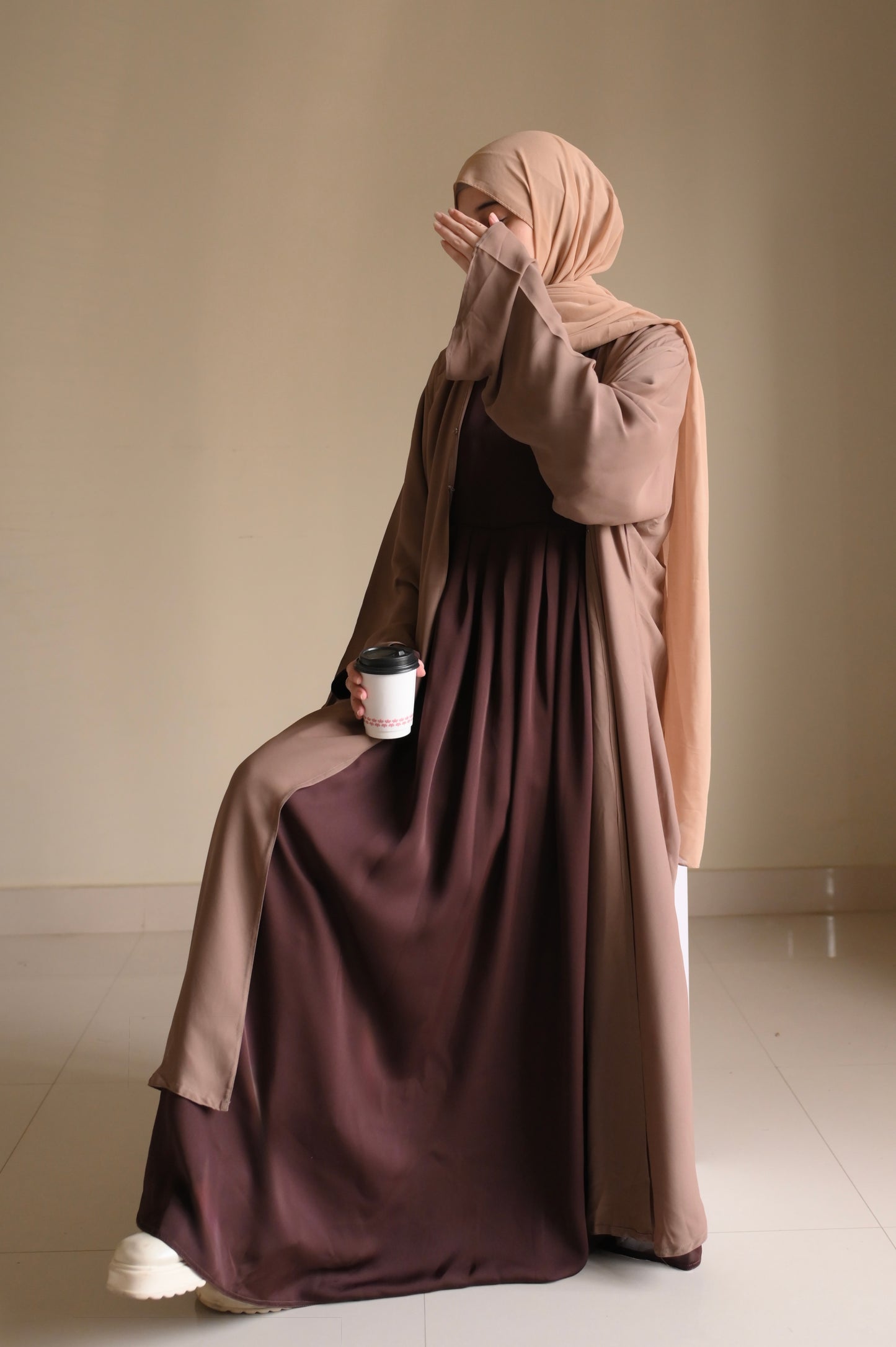 Velvety Brown- Dark Chocolate Maxi Abaya