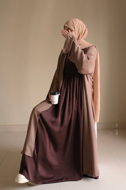 Velvety Brown- Dark Chocolate Maxi Abaya