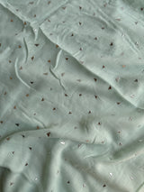 Pyramids Silver Foil Hijabs- Light Mint