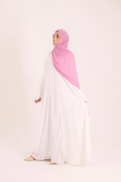 Raha- Bahrain Coat Abaya- Pearl White