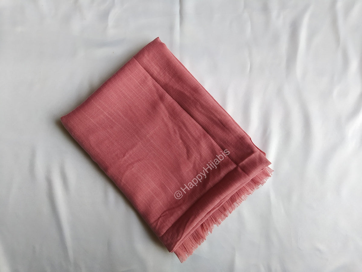 Turkish Lawn Hijabs- Large Size- Brown Pink