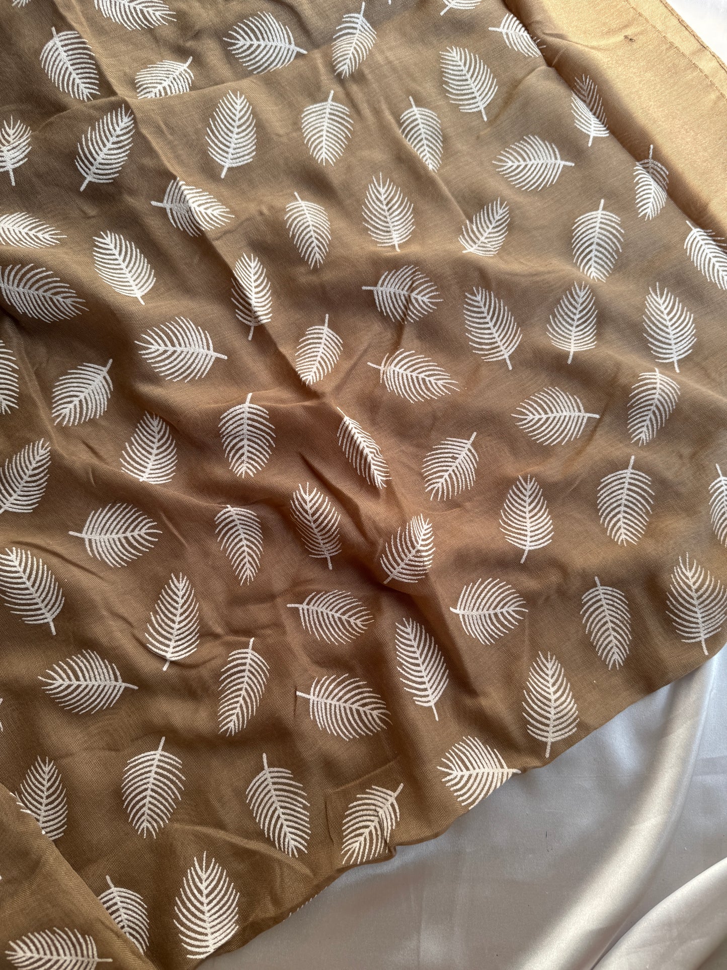 Block Print Feathers- Tan