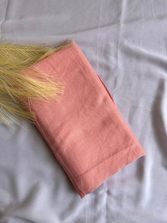 Glitter Studded Lawn Hijab- Baby Pink