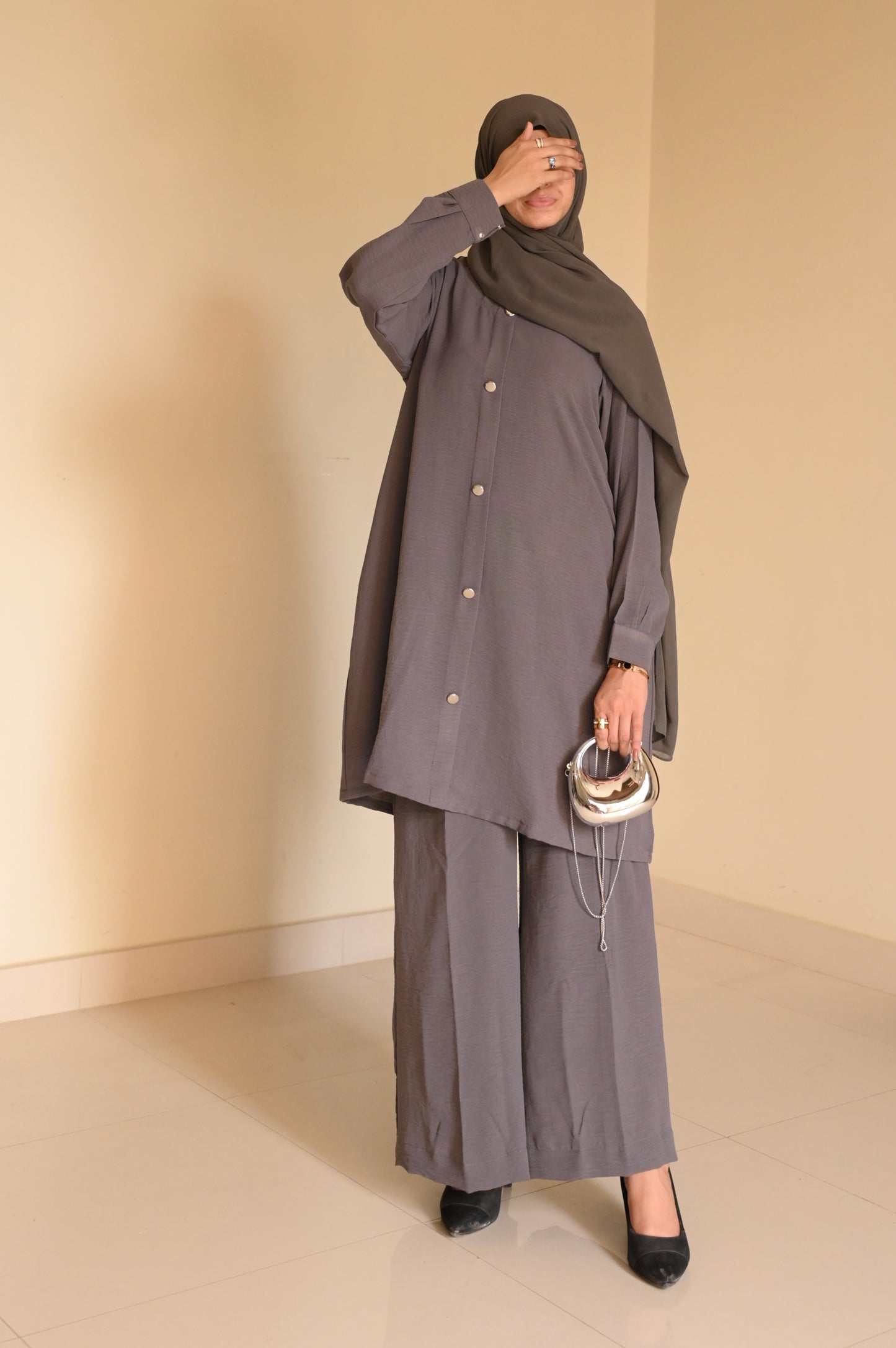 Modest Coord Set- English Grey