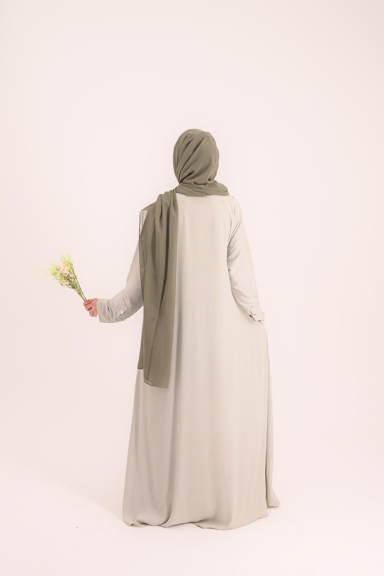 Raha- Bahrain Coat Abaya- Pistachio