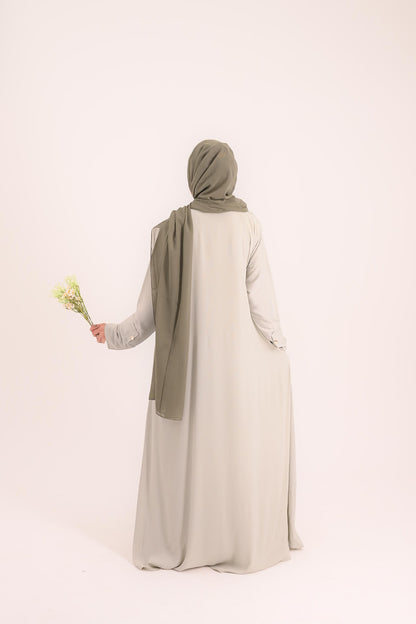 Raha- Bahrain Coat Abaya- Pistachio