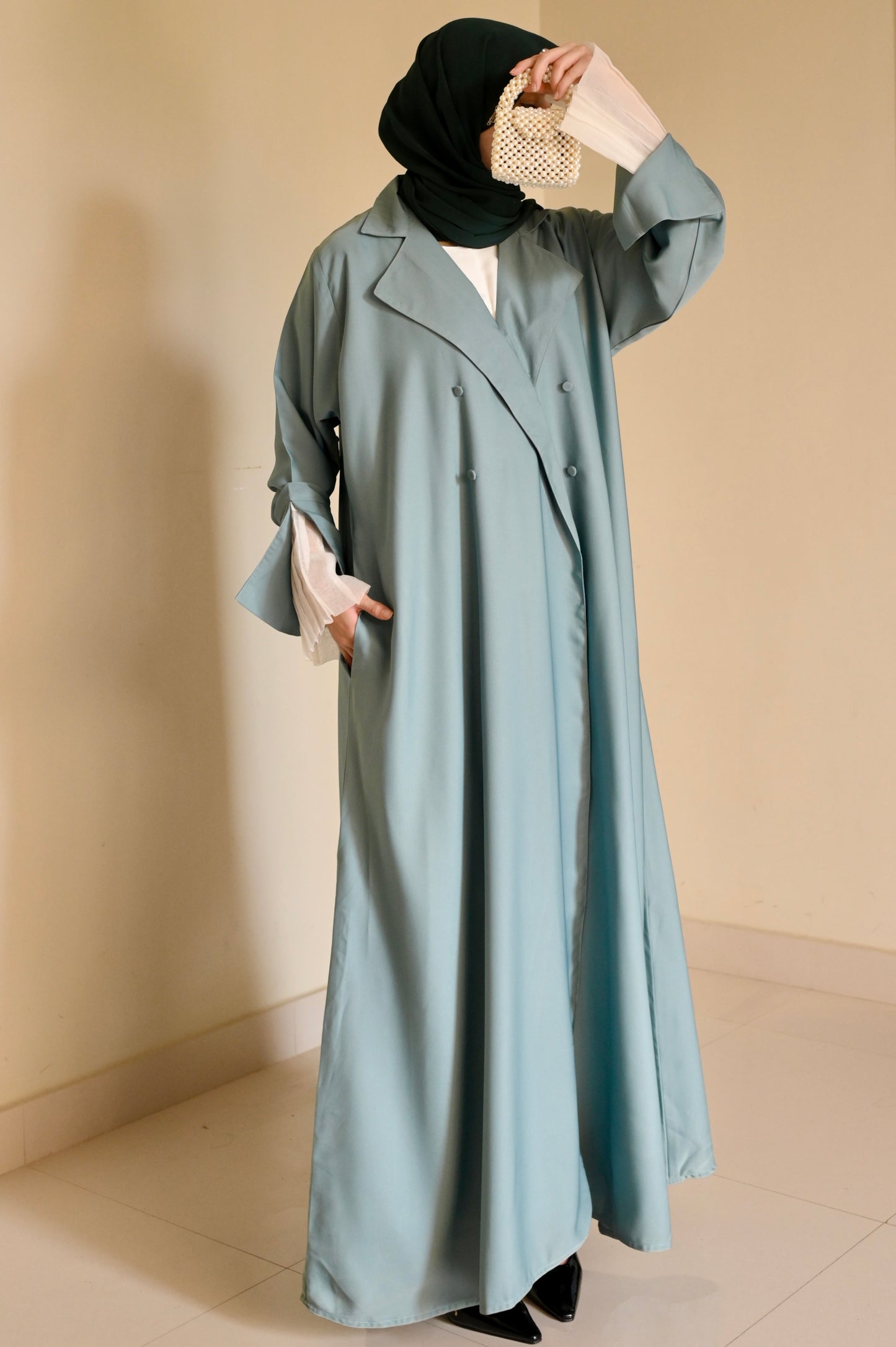 Sea Mist- Coat Style Abaya