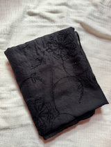 Monochrome- Embroidered Black on Black- Luxury Hijab