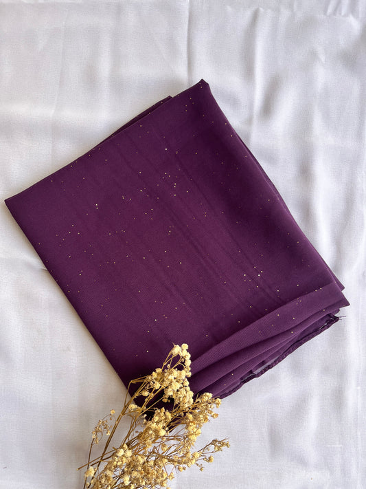 Sparkle Georgette- Violet Purple