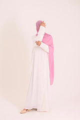 Raha- Bahrain Coat Abaya- Pearl White