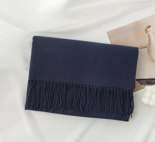 Cashmere Woollen Pashmina- Navy Blue