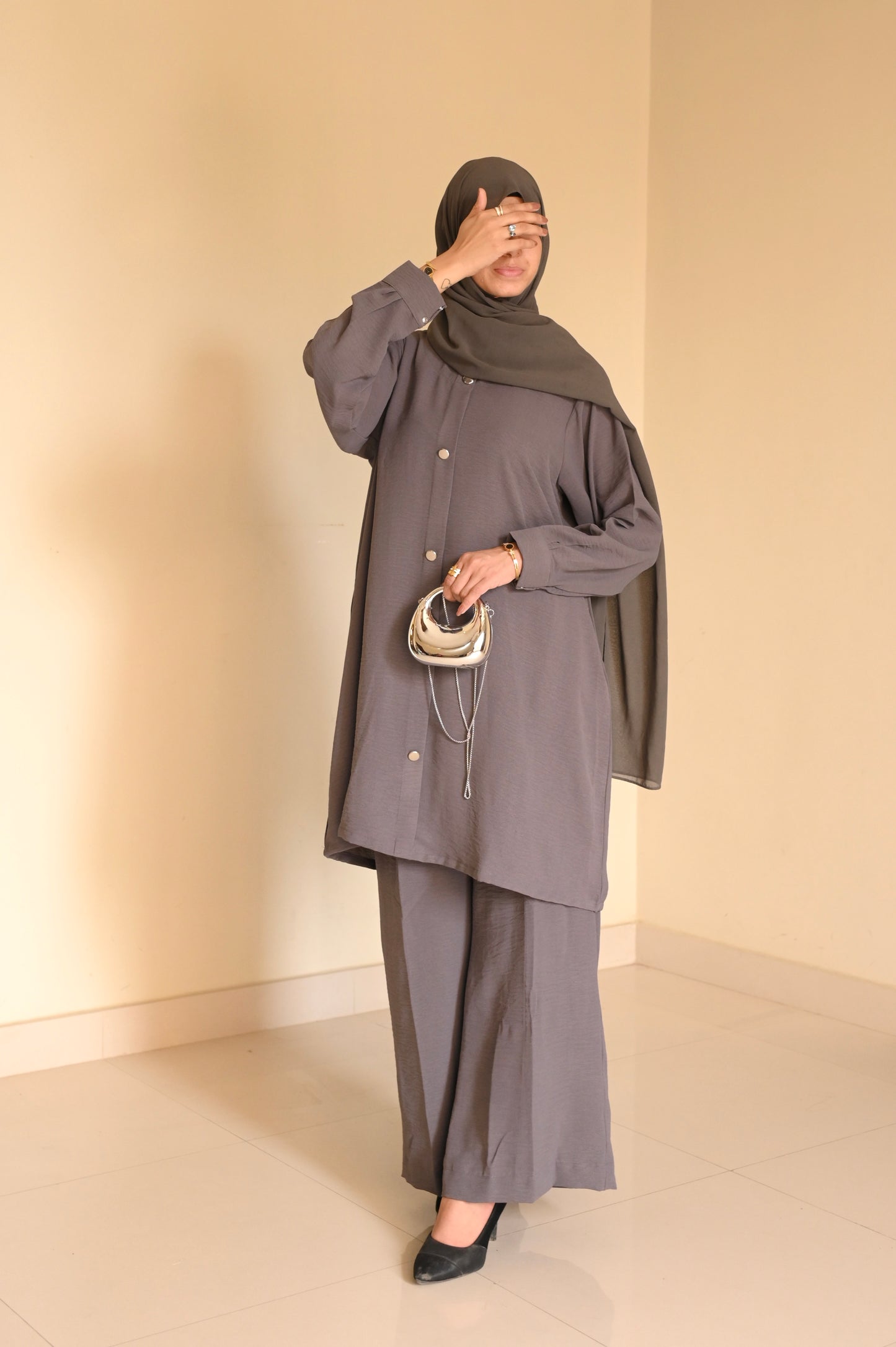Modest Coord Set- English Grey
