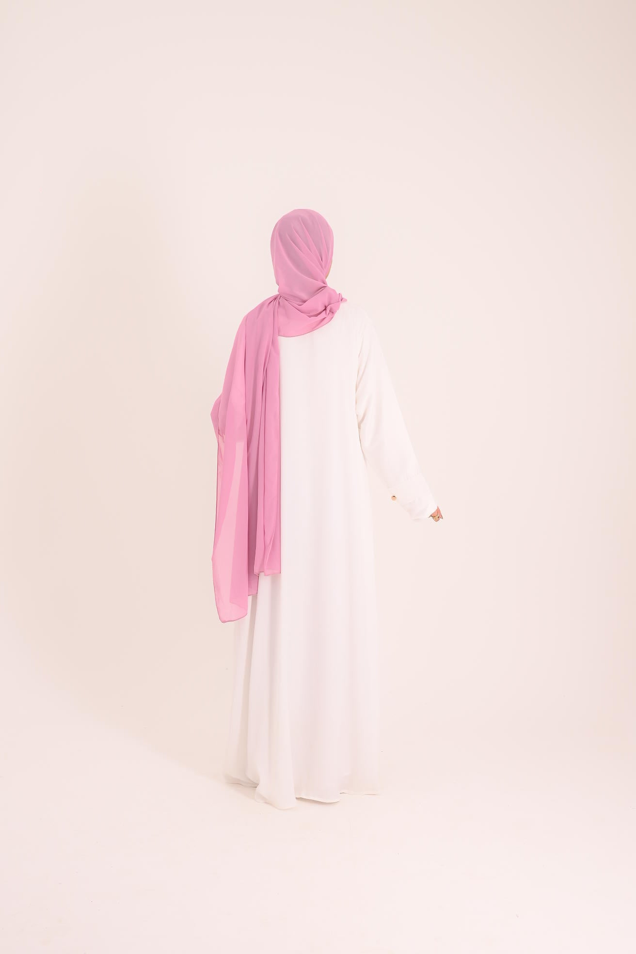 Raha- Bahrain Coat Abaya- Pearl White