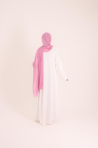 Raha- Bahrain Coat Abaya- Pearl White