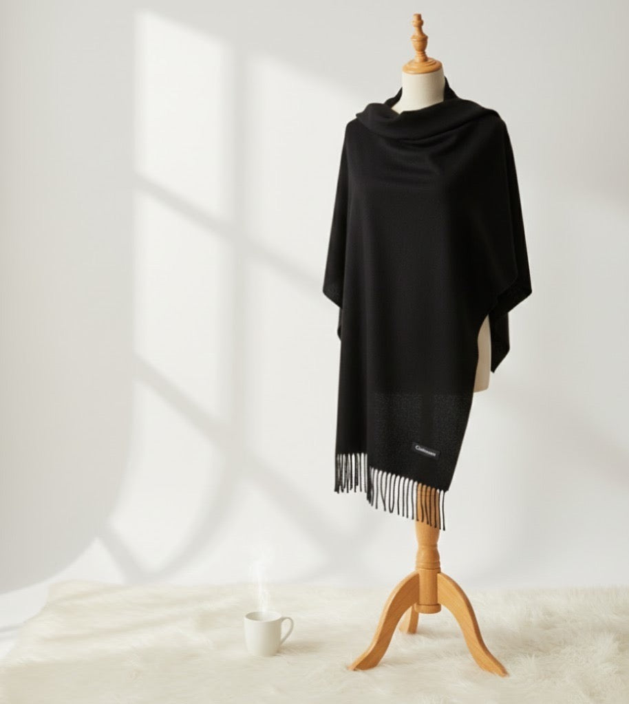 Cashmere Woollen Pashmina- Black