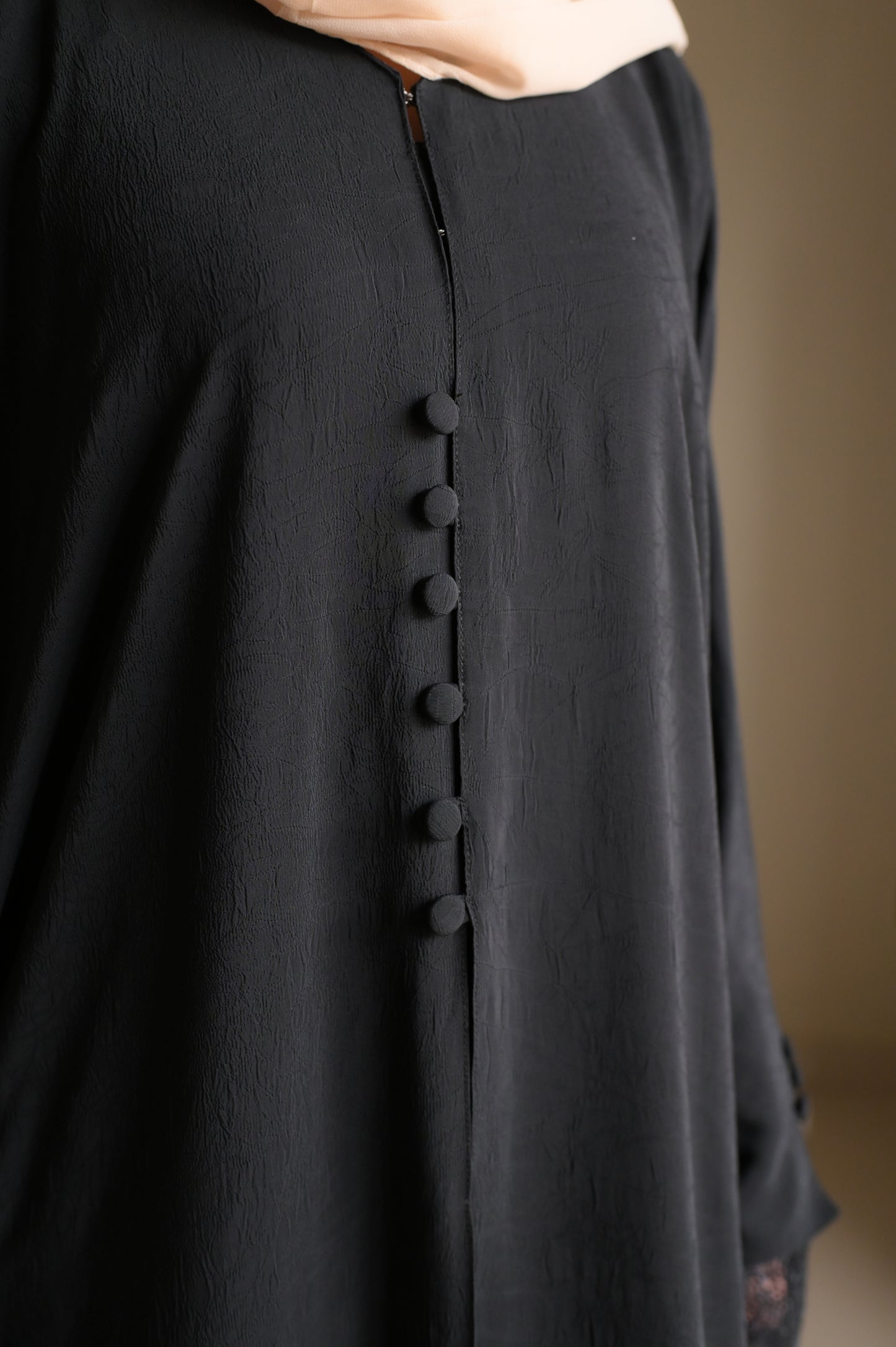 Arwa Luxe Coat Abaya- Black