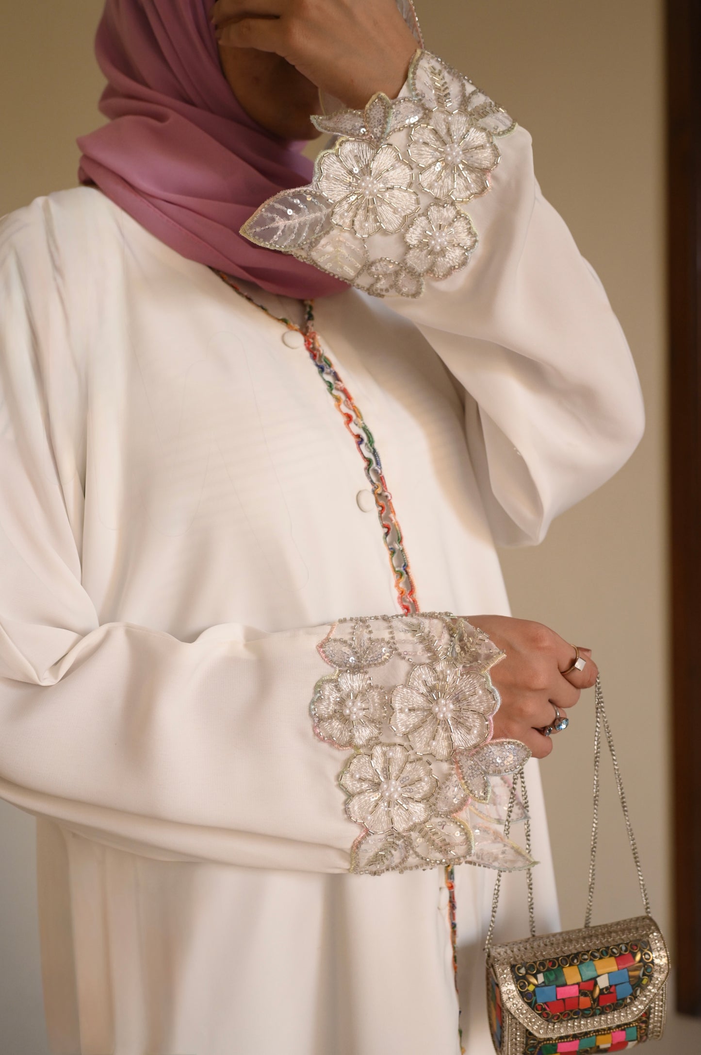 Seraphine Abaya- Floral Luxury Lacework Abaya